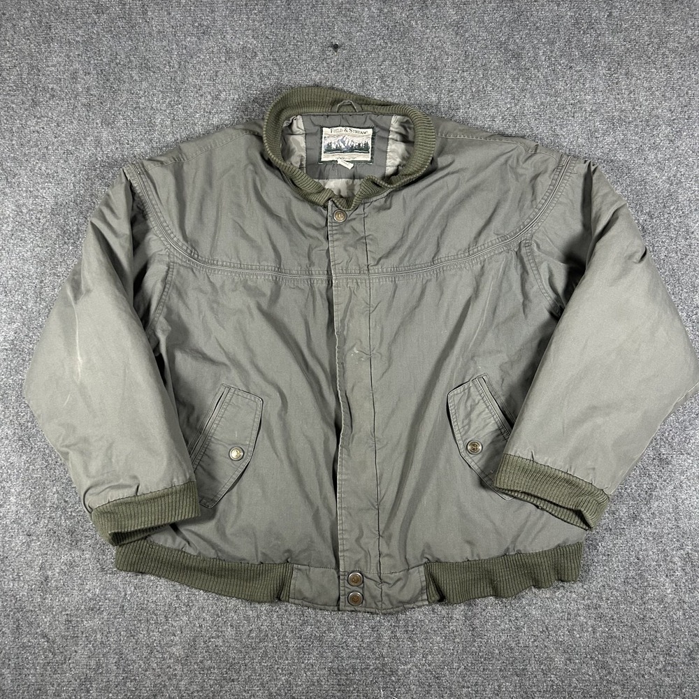 Vintage Field & Stream Men's 3XL Olive Green Harrington Jacket
